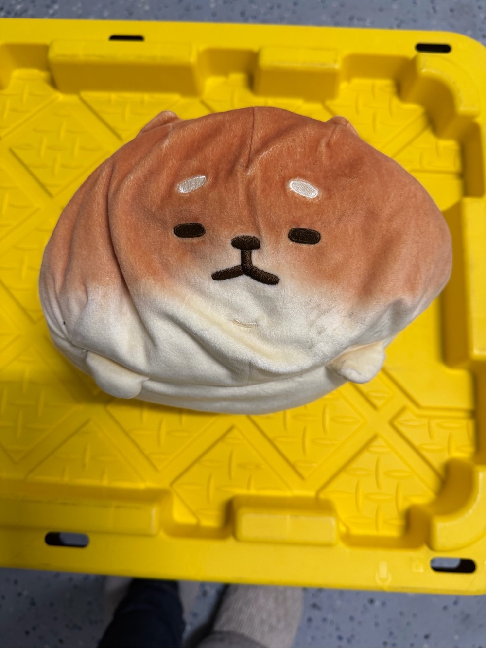 Plush Shiba Inu Bread Pillow - Brown & Cream